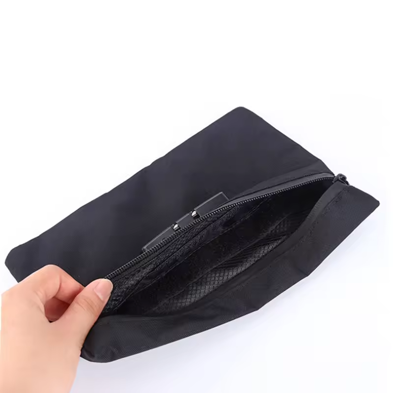 Multi Function Security Money Cash Bag with Lock Locking Bank pouch Bag For Cash Water Resistant Locking Money Bag for Travel