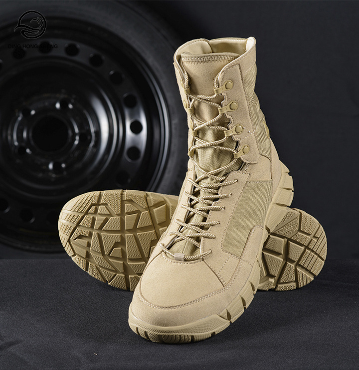 Hot Men Summer  Desert Tan Permeable  Tactical Special Forces Training  Boots