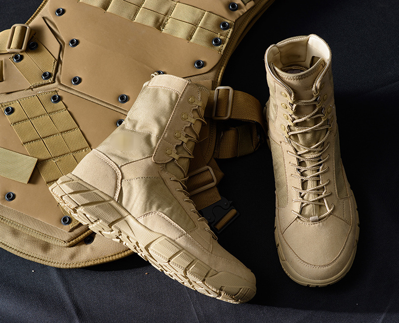 Hot Men Summer  Desert Tan Permeable  Tactical Special Forces Training  Boots