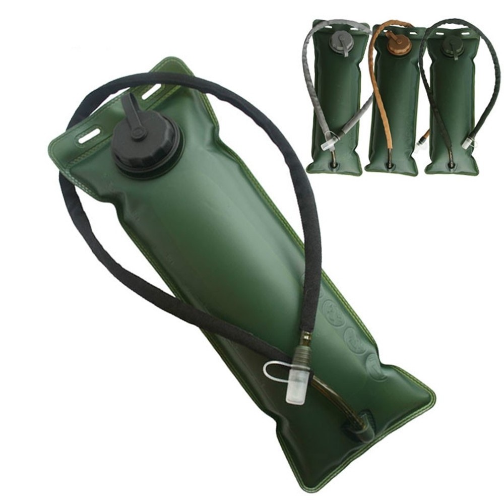 2.5L 3L Leakproof Bicycle Sports Water Bag Camping Hiking Climbing Tactical Green Hydration Bladder