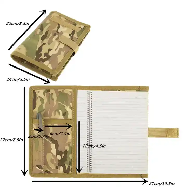 5 X 8'' Multicam Tactical Notebook Cover Camo Waterproof Memorandum Diary Book Cover