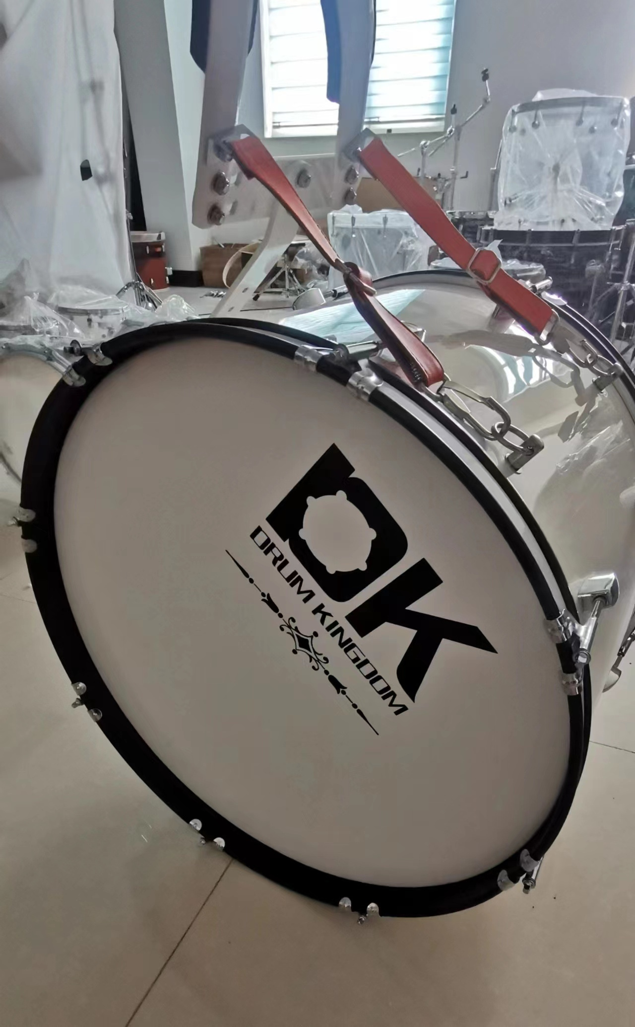 Chinese Tianjin competitive price custom size wood shell professional bass marching drum