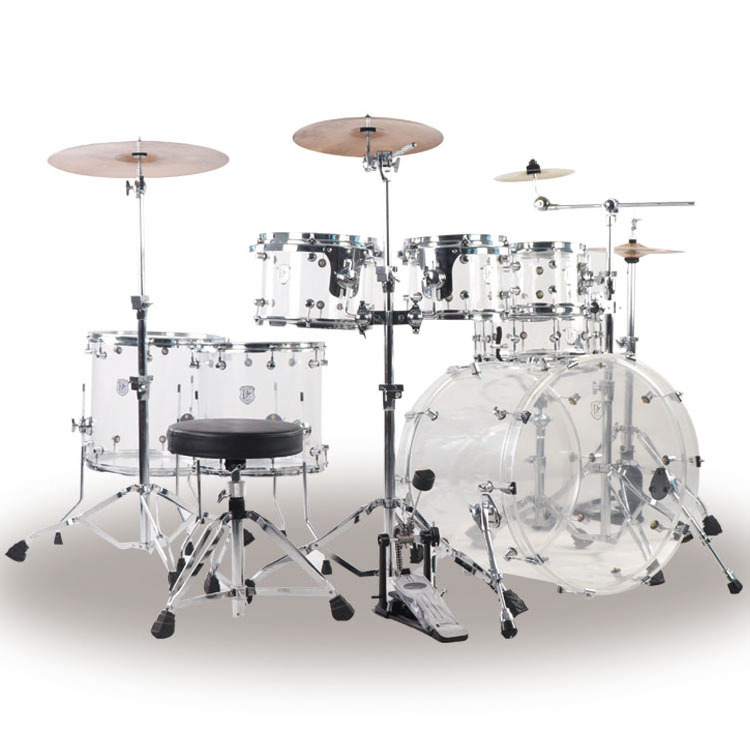 Good quality musical instrument acoustic acrylic 7pieces drum set