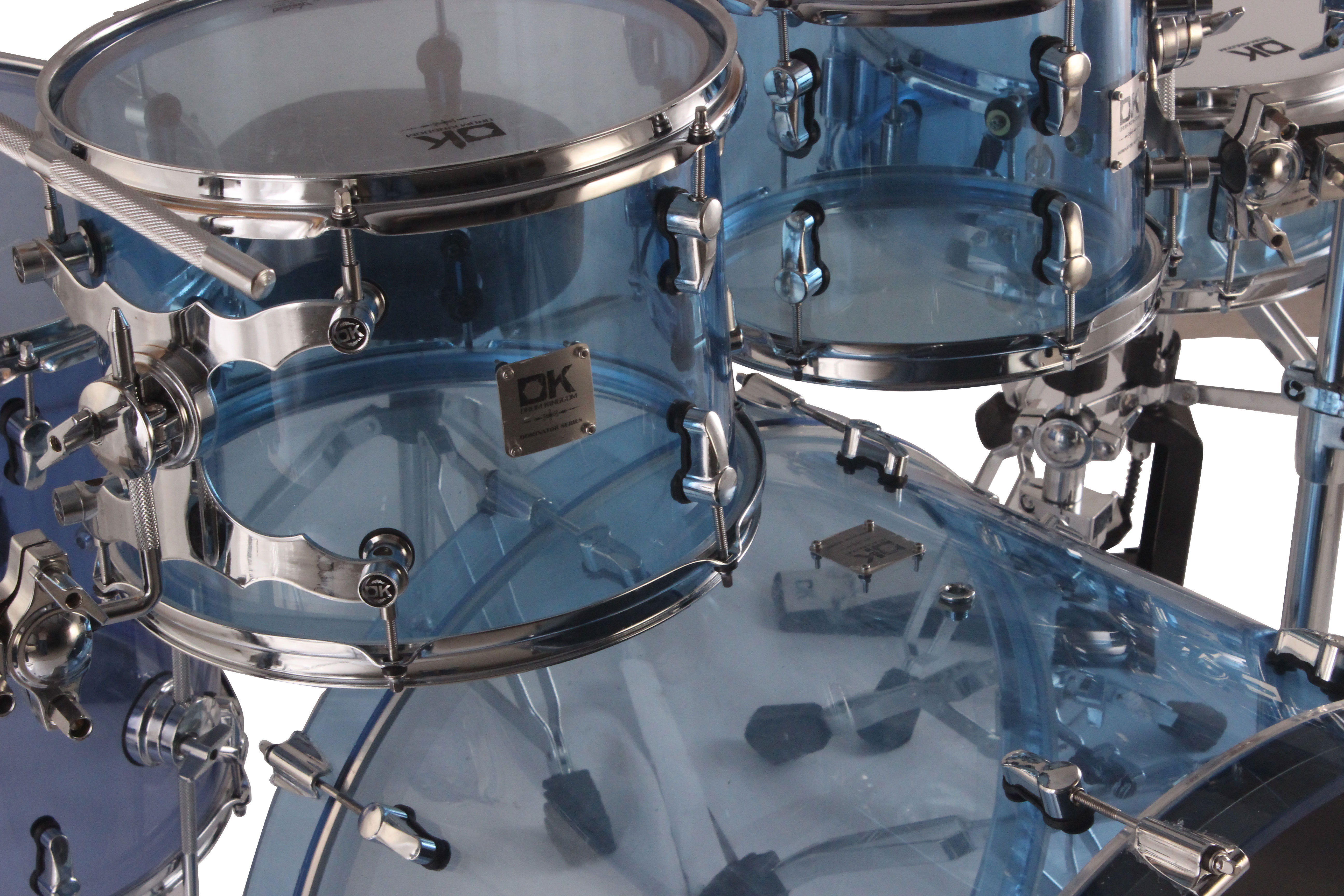 Good quality transparent acrylic acoustic musical instrument drum set