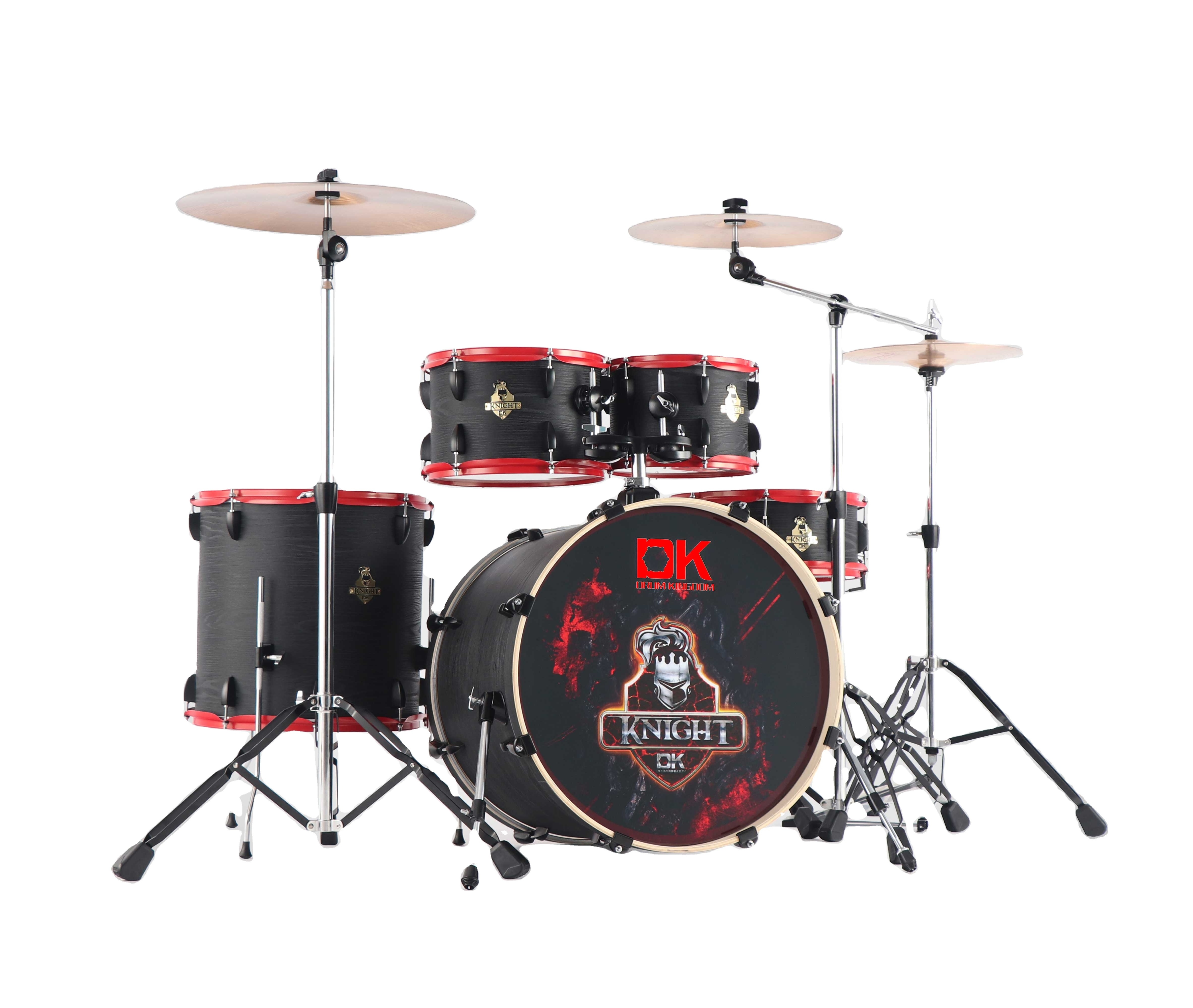 DK brand  Knight series 22'  PVC wrap rolling Drum Sets with cymbal stands