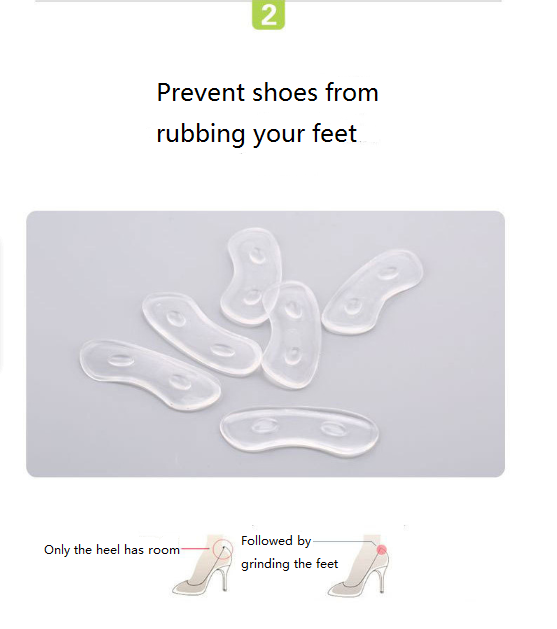 Transparent silicone heel stick invisible heel stick anti-wear stick