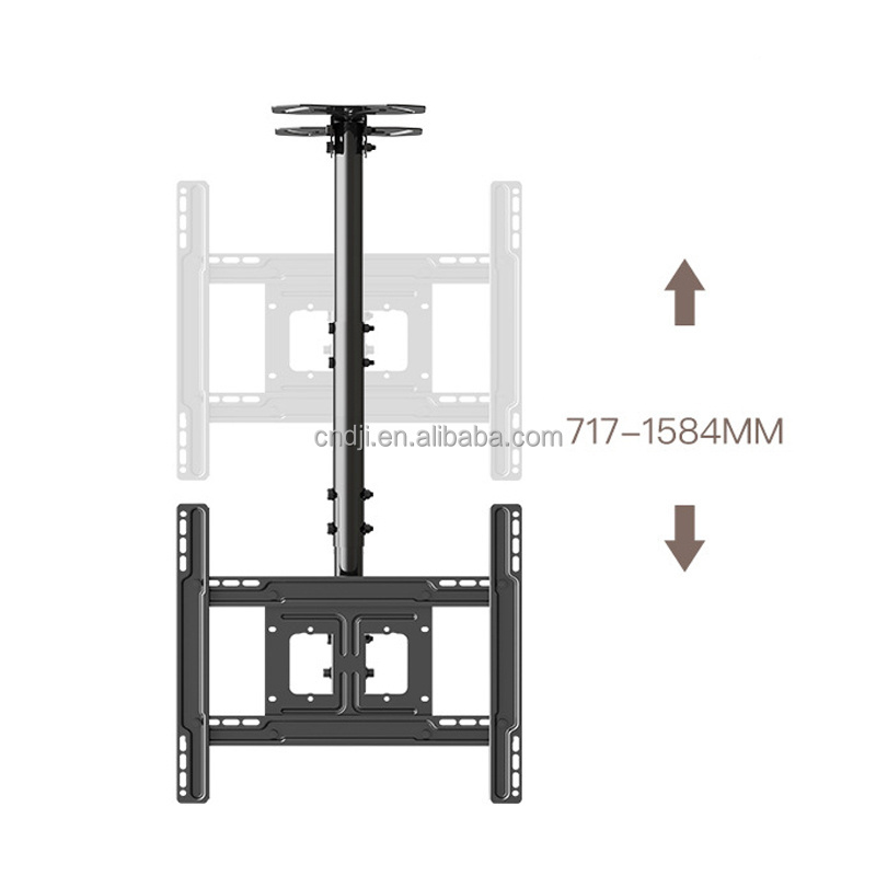 Factory heavy duty with extension filp down retractable 32 to 70 inch lcd led ceiling tv mount