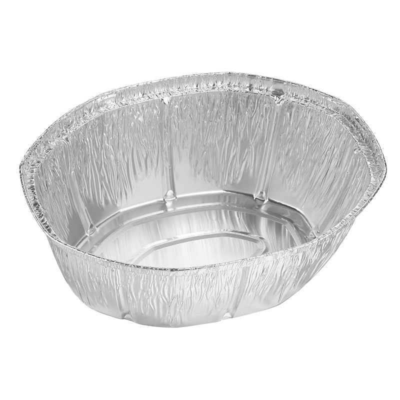 Recycle Disposable round Aluminum Foil Container for Roasting Turkey and Pizza-Durable Foil Tray for Home Kitchens