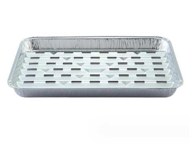 Embossed Aluminum Foil Sheets Durable Bottom Grill Surface Big BBQ Roaster and Baking Trays Disposable Broiler Pans