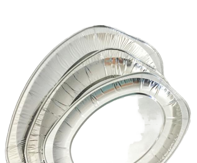 Oval Foil Turkey Tray Disposable Aluminium Catering Platter Cover for Fish and Food Use Metal Foil Catering Platter sheet