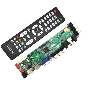 Cheap price V56 2AV LCD LED TV Main board with Remote spare parts for hisense/l g/tcl/samsung panel