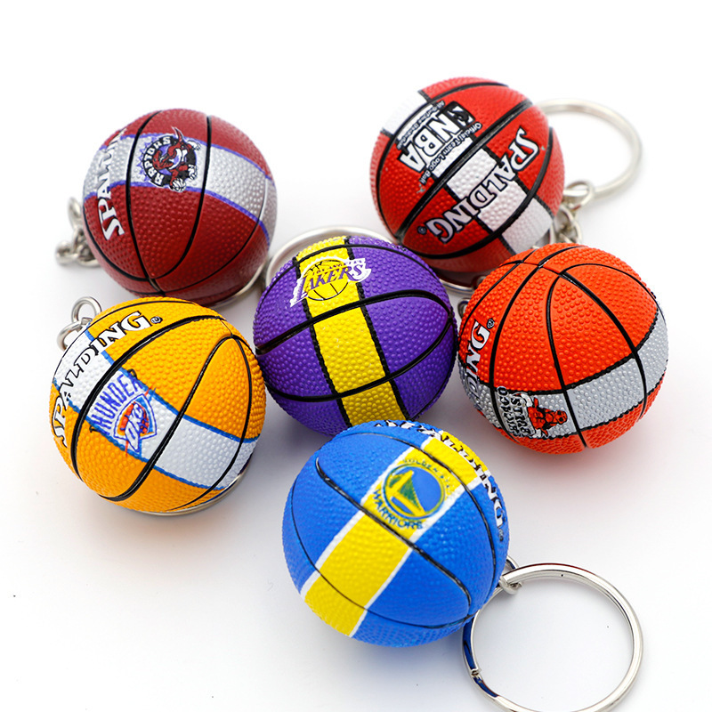 Good quality basketball mini model key holder Lakers keychain