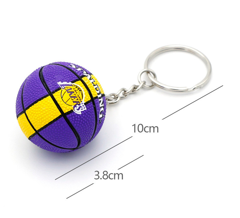 Good quality basketball mini model key holder Lakers keychain