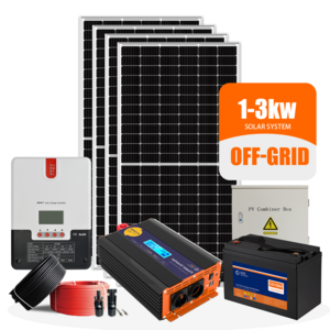 12v 500w complete home small solar panel energy storage system kit stand alone 1kw 2kw 3kw off grid solar power system for home