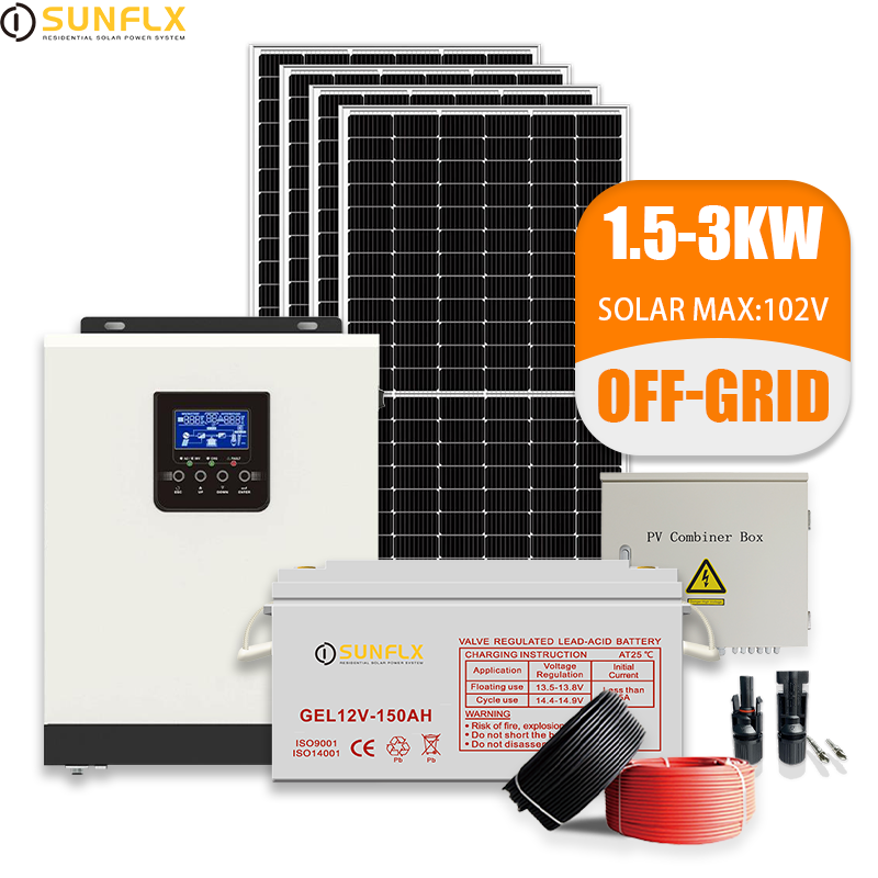 12v 500w complete home small solar panel energy storage system kit stand alone 1kw 2kw 3kw off grid solar power system for home