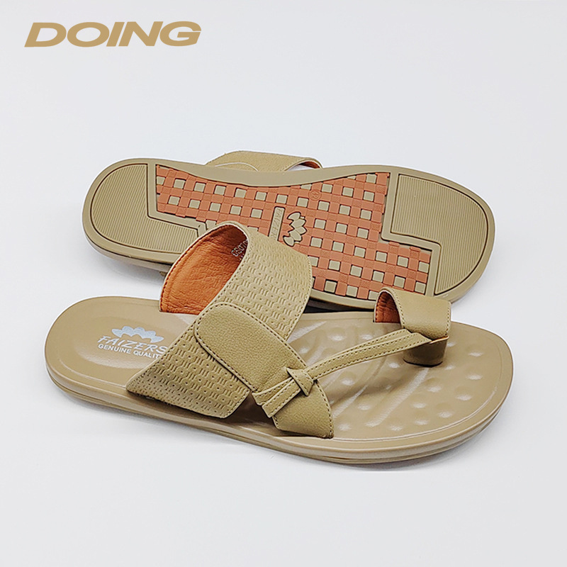 Wholesale custom logo flat arab dubai shoes manufacturer mens arabic sandal men pu leather slippers comfortable sandals