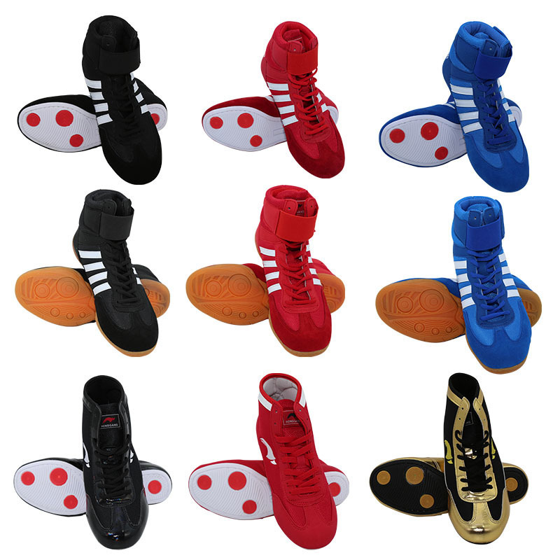 Men Women Children Boxing Shoes Rubber Outsole Breathable Wrestling Shoes Costom Shoes for wrestling