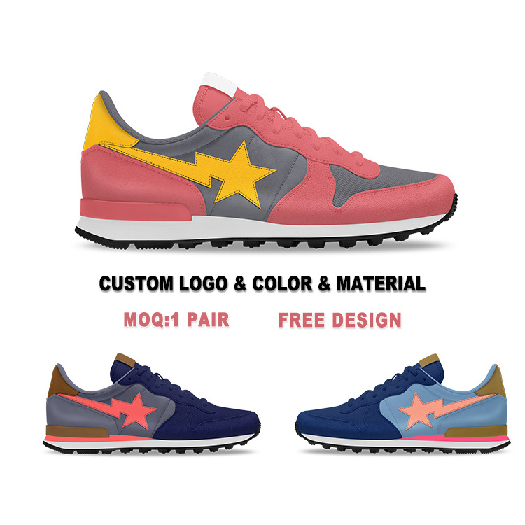 OEM Custom Designer Logo Sneakers Manufacturer Small Order Walking Style Luxury Sport Men Women Trainers Running Custom Shoes