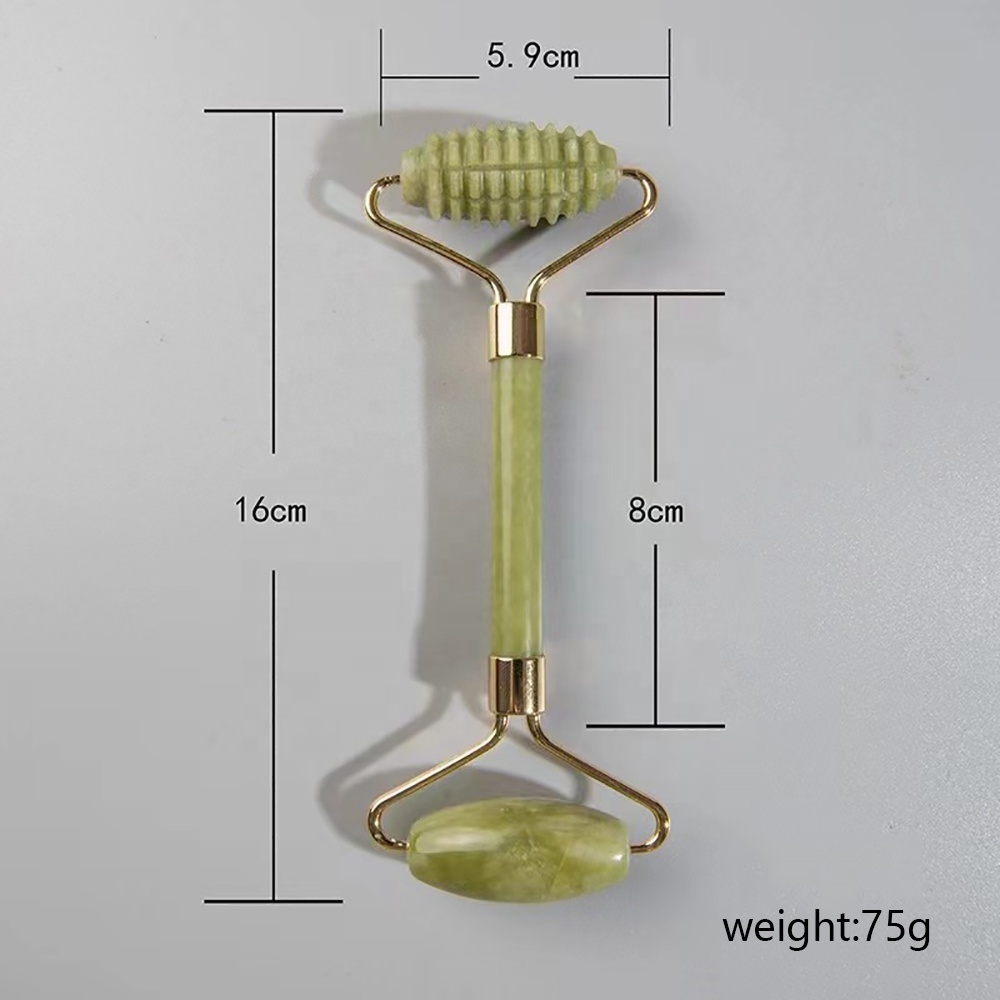 Beauty Products Jade Roller Logo Private Label Anti Aging Therapy Green Jade Eye Roller