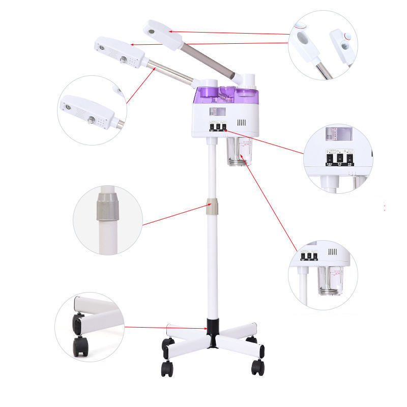 nanosteamer medical large 2-in-1 premium steamer nano ionic electric vaporizer osenje facial steamer w with light high frequency