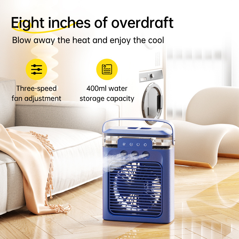 2024 air cooler charging fan price with battery 6inch rechargeable fold usb mini cooling freeze fan mini ac air cooler