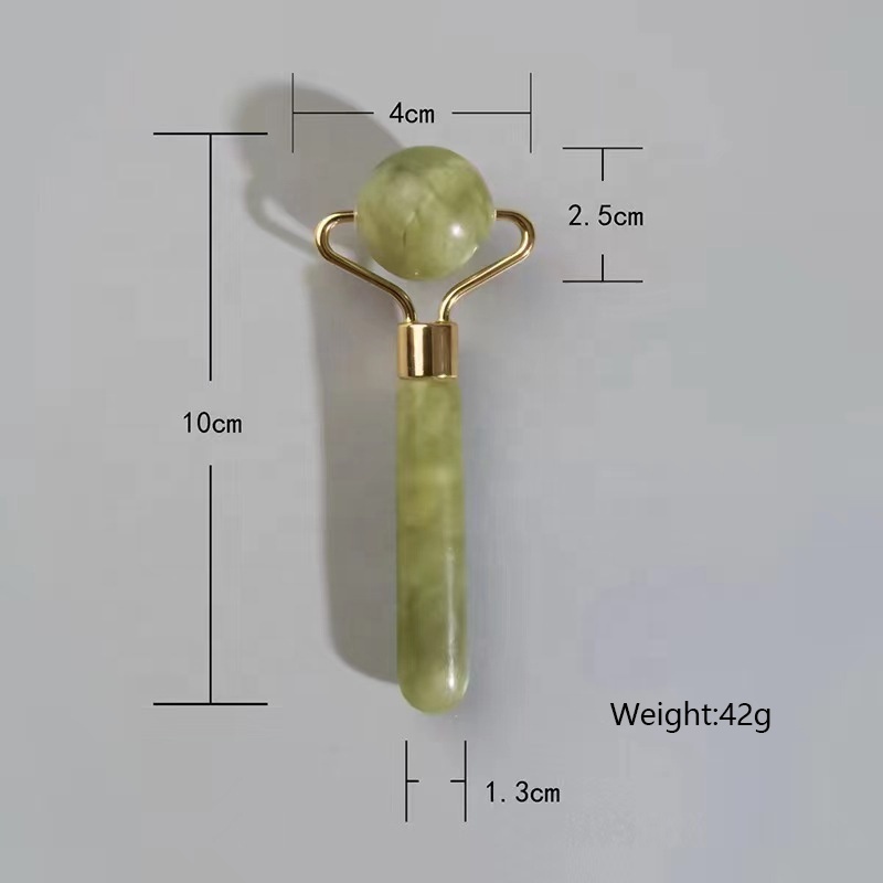 Beauty Products Jade Roller Logo Private Label Anti Aging Therapy Green Jade Eye Roller