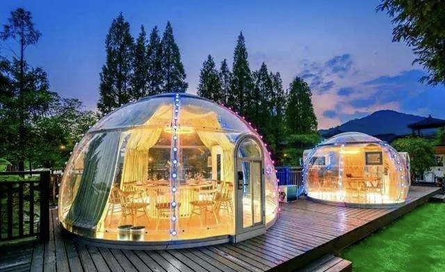 Large Size Transparent Igloo Dome House Inflatable Dome Tent Bubble Tent Camping Tent With Outdoor Glamping