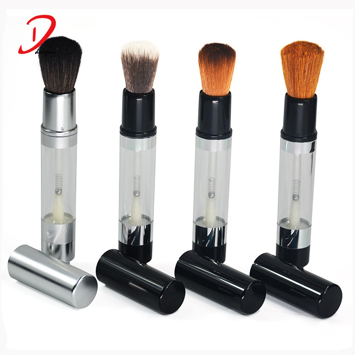 Dongmei Refillable Dispensing Mineral Powder Pump Makeup Brush Private Logo refillable body powder brush