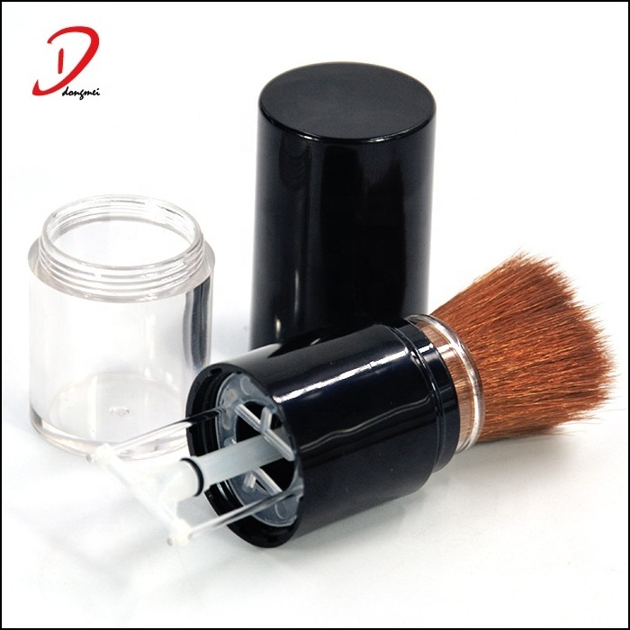 New hot sales cosmetics powder container with brush refillable powder brush