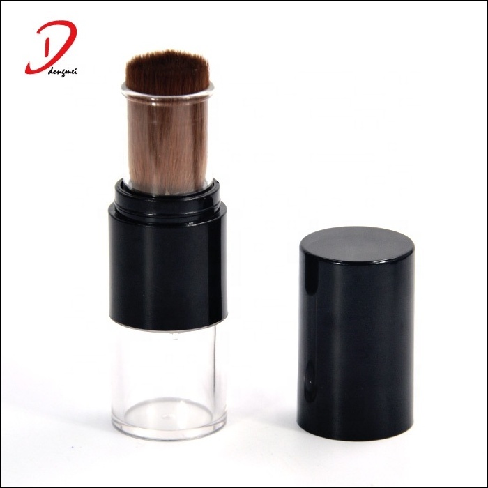 New hot sales cosmetics powder container with brush refillable powder brush