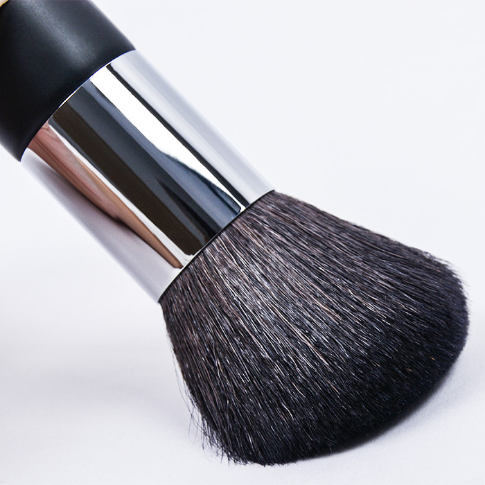 Dongmei Single Powder Brush High Quality Goat Hair Black Wood Handle Custom Logo Large Body Sunscreen Powder Makeup Brush