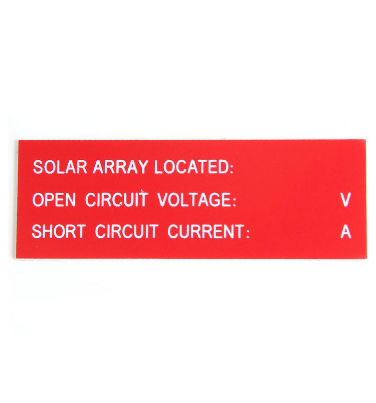 Abs Solar System Label Kit Plastic Abs Solar Label With Self-Adhesive Sticker