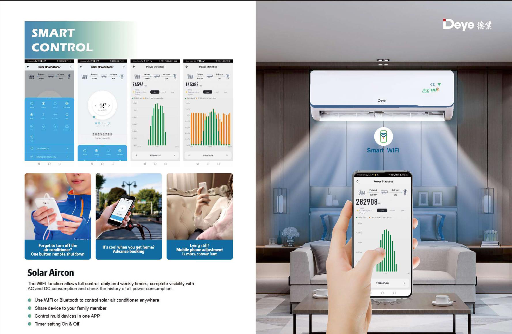 Off Grid Solar Air Conditioner Wall Mounted Split Type Inverter Solar Power AC System Air Cooler With Gel Battery