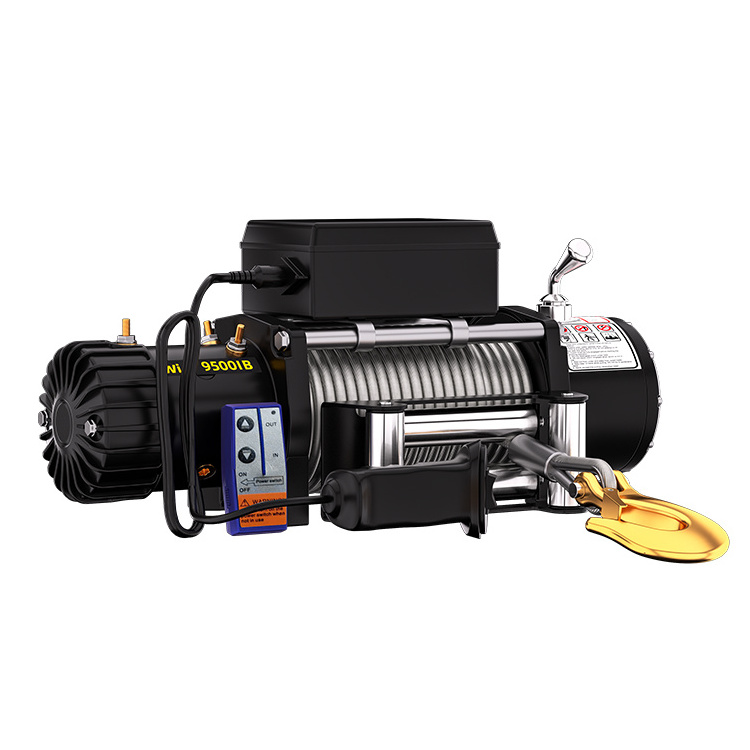 HOT Portable 12v 4500-lb. ATV/UTV Synthetic Rope Winch Kit with Mini-Rocker