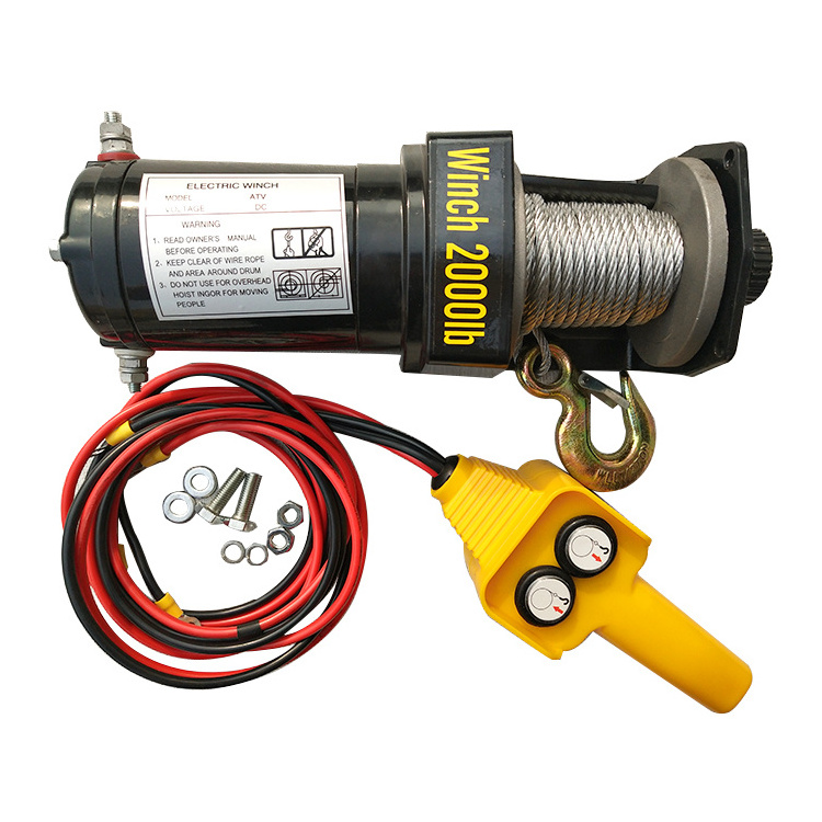 new off road 600lbs 24v waterproof cable drum electric winch with CE