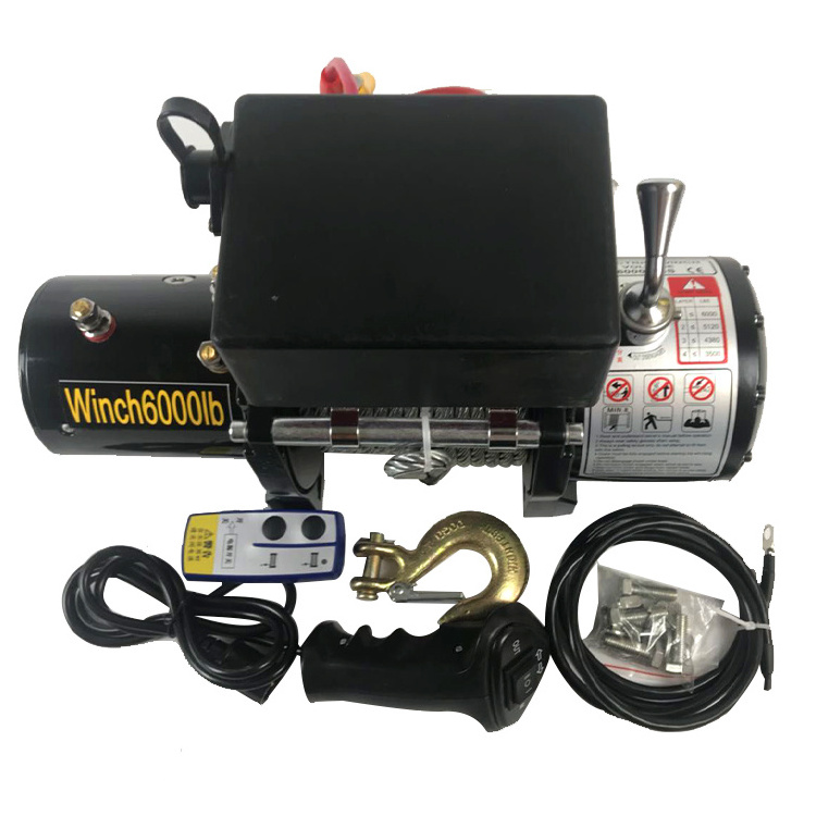 new off road 600lbs 24v waterproof cable drum electric winch with CE