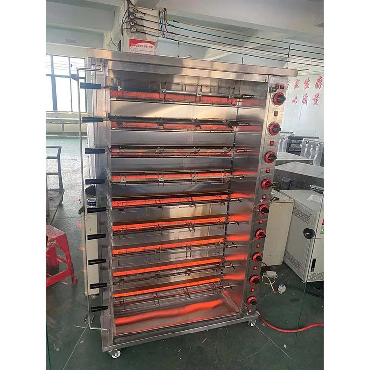 Commercial Stainless Steel Oven Gas Rotary Chicken Roaster Suitable For Restaurants  chicken rotisserie machine