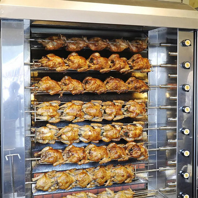 Commercial Stainless Steel Oven Gas Rotary Chicken Roaster Suitable For Restaurants  chicken rotisserie machine