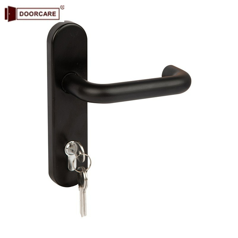 Iron alloy European handle Commercial Lever Door Lock for Panic Exit Device