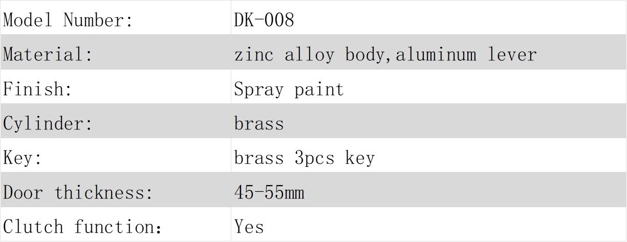 DOOR PANIC EXIT DEVICE Aluminum alloy external emergency exit decorative lock  OUTSIDE TRIM LOCK