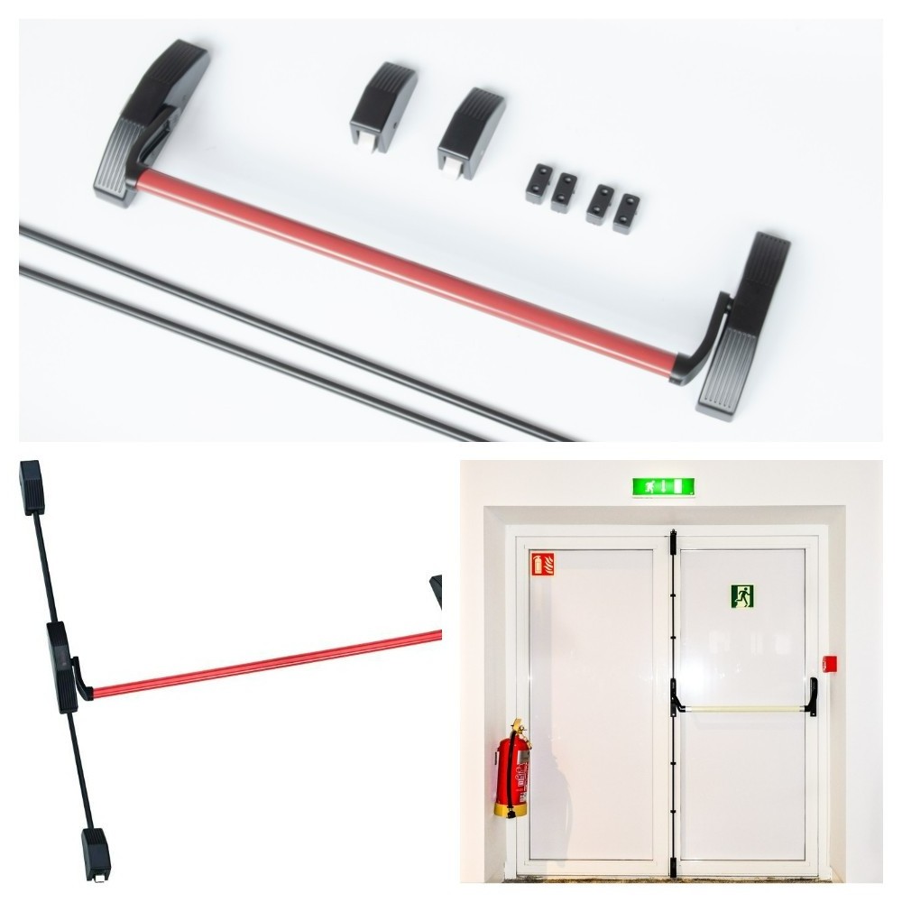 Double Door Panic bar European type Push exit device with Vertical Rod