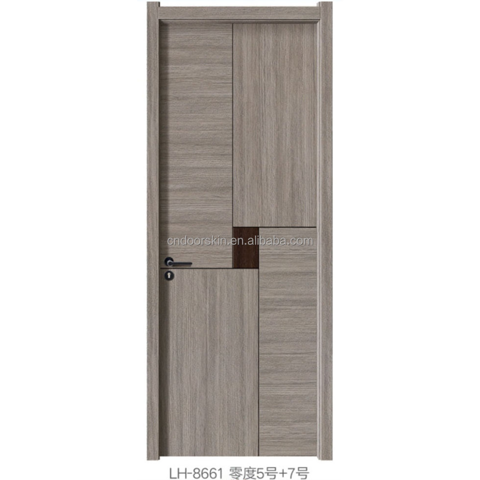 Simple Splicing Surface Melamine Printed Plywood Door Skin Panels For Houses Decorative