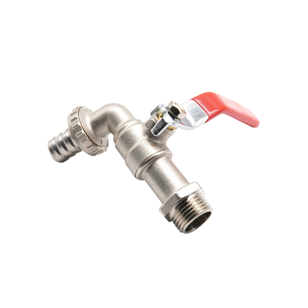 1/2 Manual Control Valves Outdoor Water Taps Plated Brass Garden Bib Tap Single Hole Washing Machine Hose Tap Ball Valve