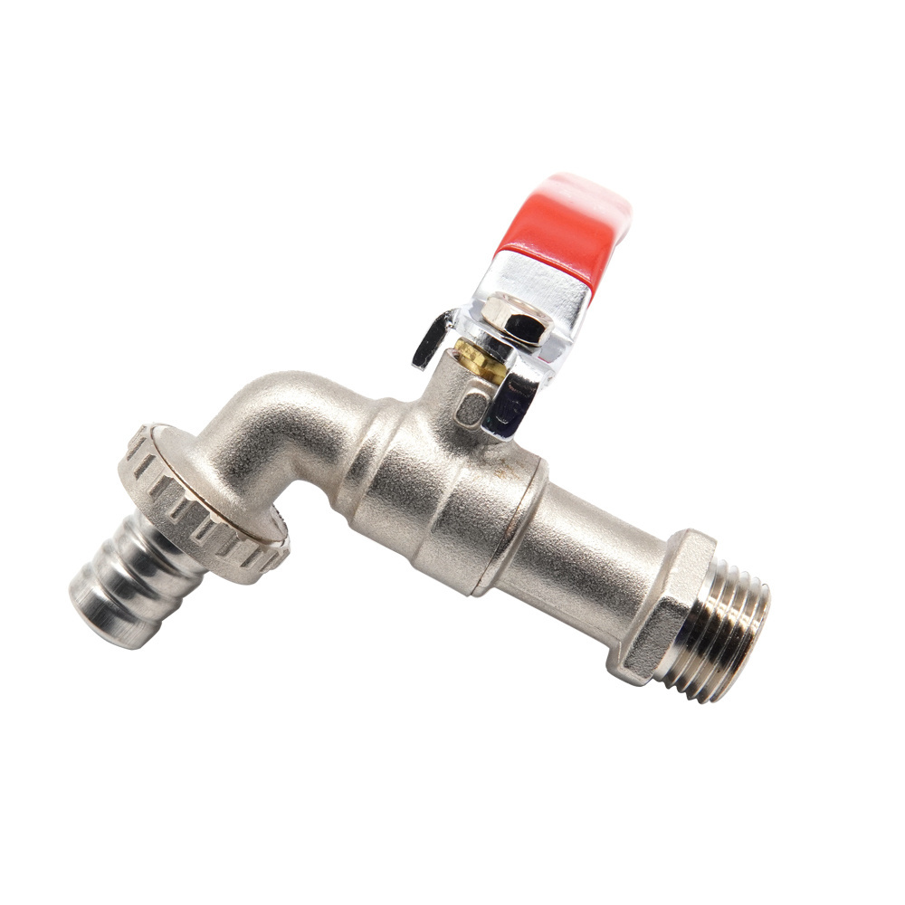 1/2 Manual Control Valves Outdoor Water Taps Plated Brass Garden Bib Tap Single Hole Washing Machine Hose Tap Ball Valve