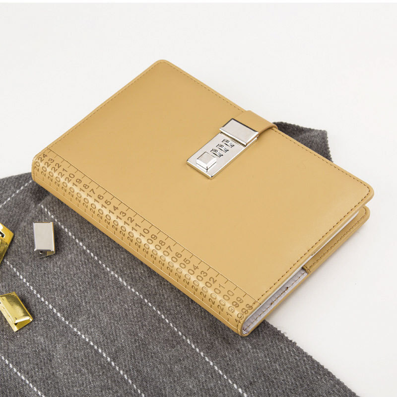 Custom Printing Daily A5 Leather Agenda Diary with Code Lock