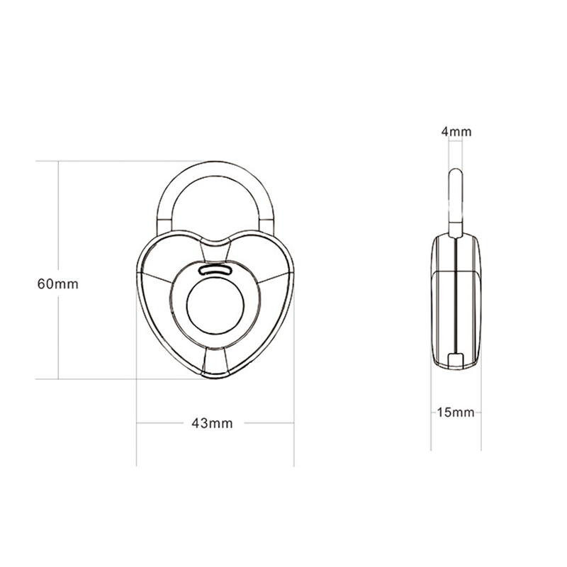 USB Rechargeable  Smart Touch Lock Metal Anti-Theft Intelligent Lock  for Gym Locker School Locker Lock Backpack