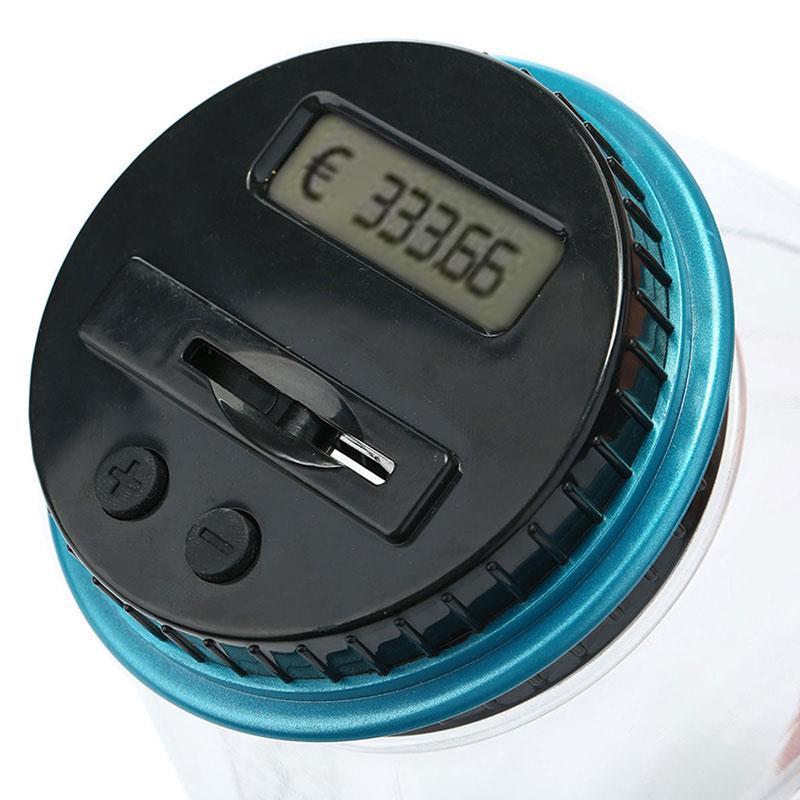 Automatic Coin Counter Digital Coin Bank Savings Jar Piggy Bank for Dollars Eurs Christmas Gift