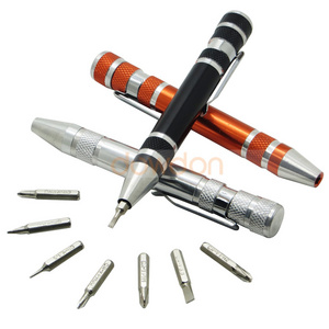 Color Option Hand Repair Tools 8 in 1 Screwdriver Pen