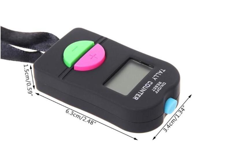 Digital Hand Tally Counter Electronic Manual Clicker Golf Gym Hand Held Counter