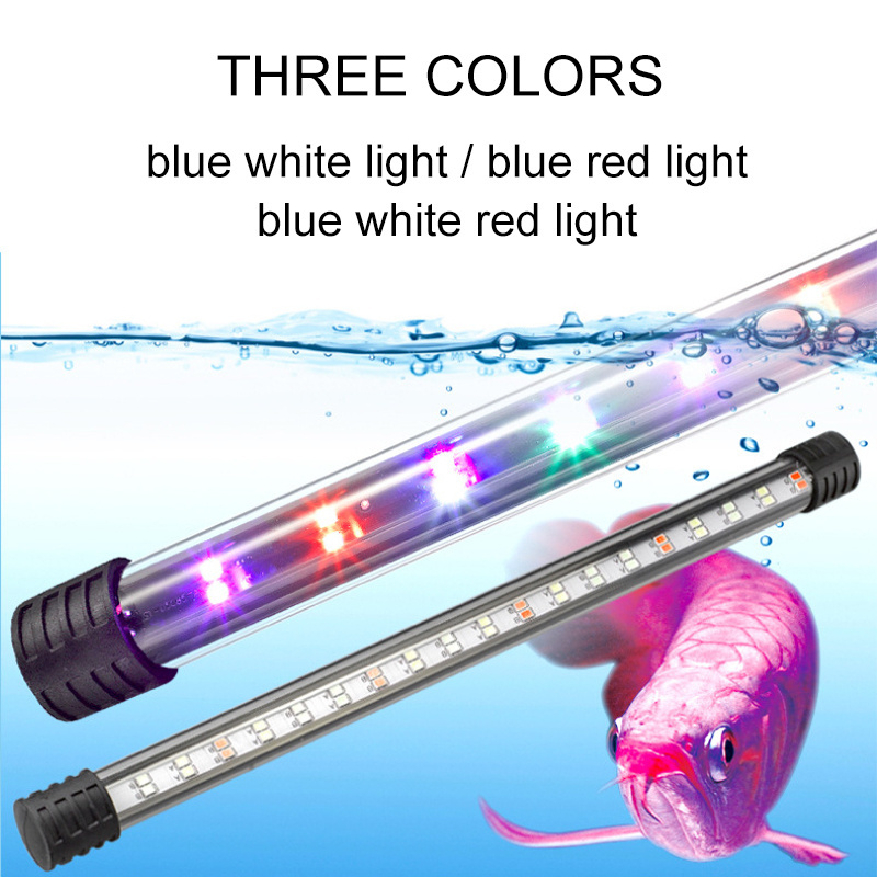 Aquarium Light LED Waterproof Fish Tank Light Underwater Fish Lamp Aquariums Decor Lighting Plant Grow Lamp 18-58CM 220-240V